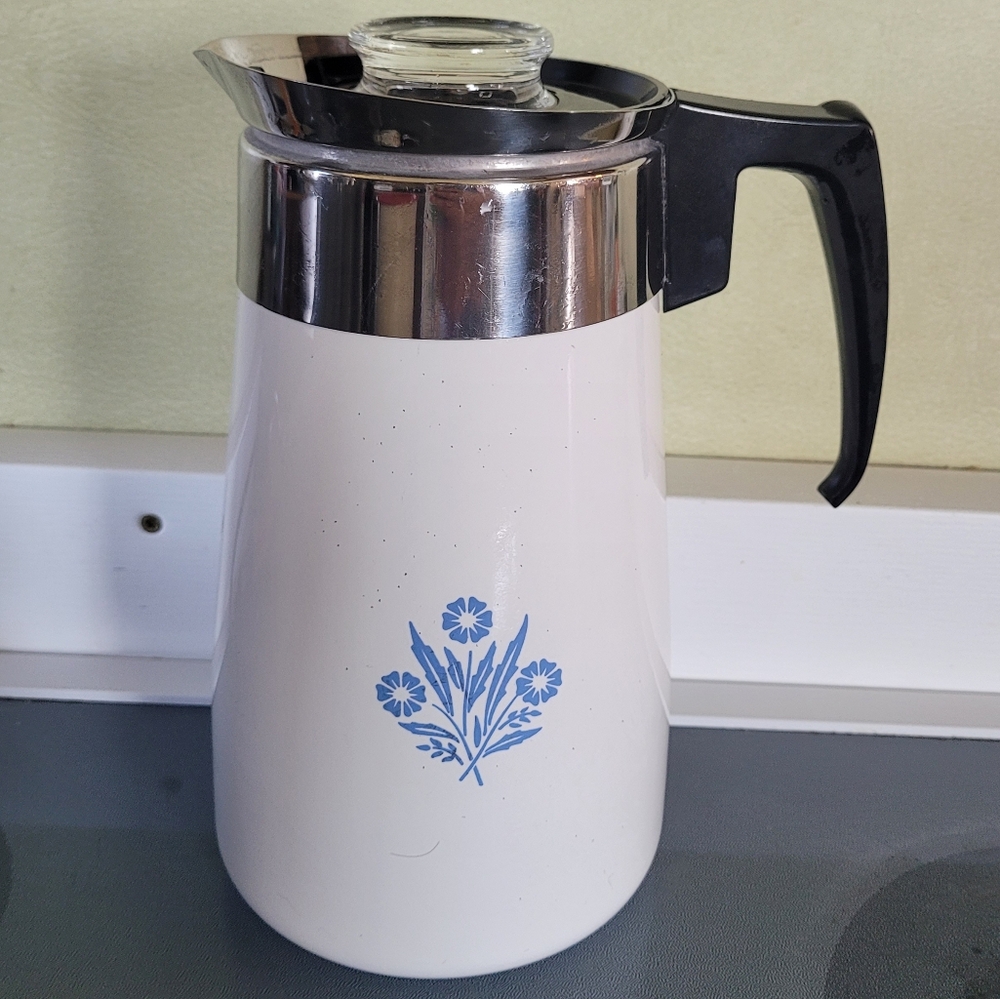 Corningware 9 cup Coffee Percolator Like New Best Cup on the Morning